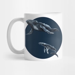 Pair of humpback whales Mug